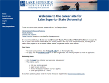 Tablet Screenshot of jobs.lssu.edu